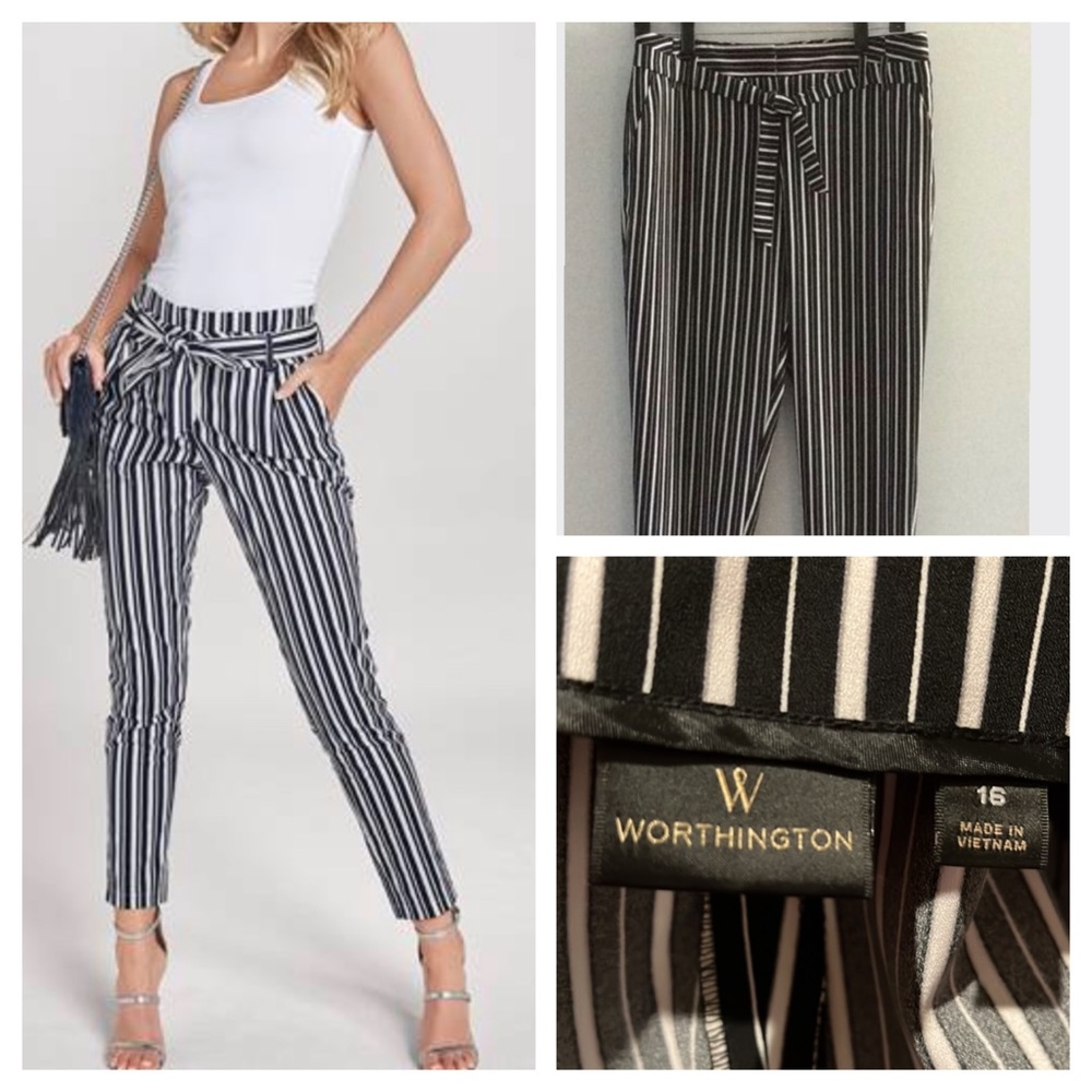 Worthington slim leg ankle pants 16